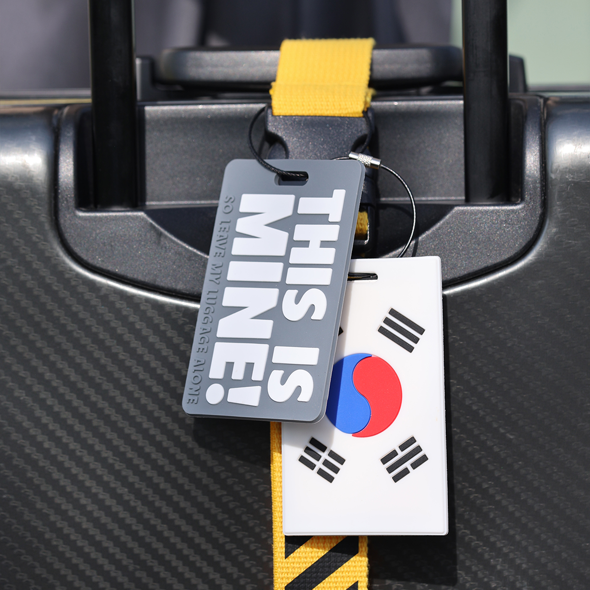 캐리어 네임태그 실리콘 러기지택 골프백 가방이름표 메모형 카드 네임택 태극기 - 상세 이미지 5