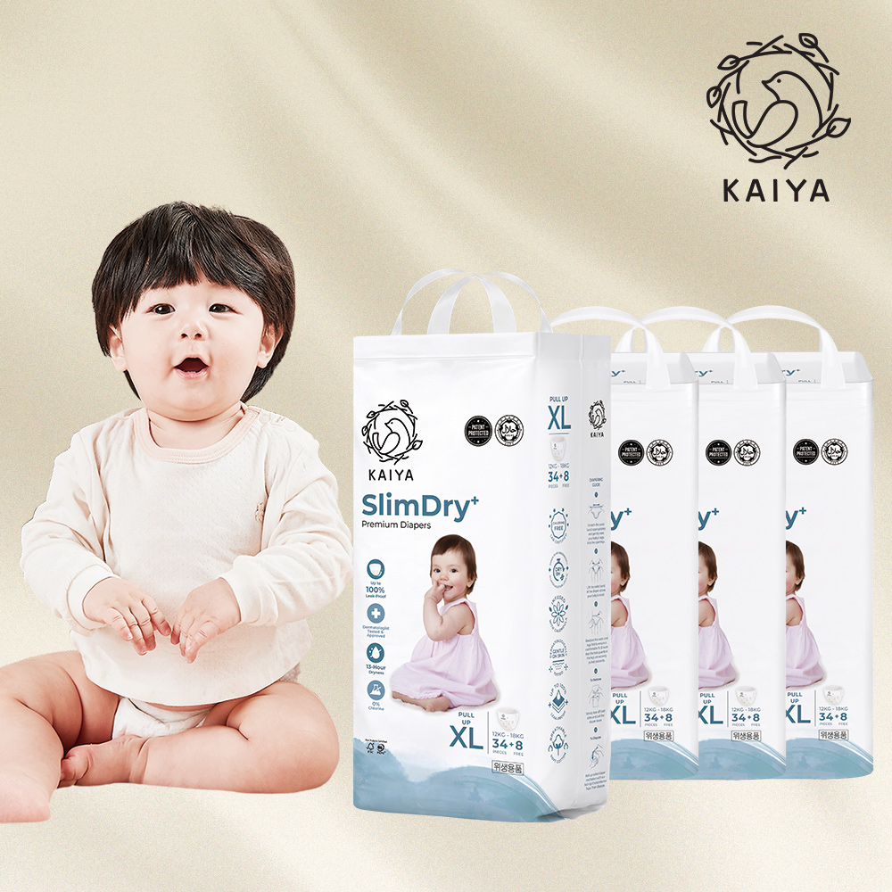 프리미엄 기저귀 슬림드라이플러스 남녀공용 팬티 특대형(XL)42매x4팩(1박스, 168매