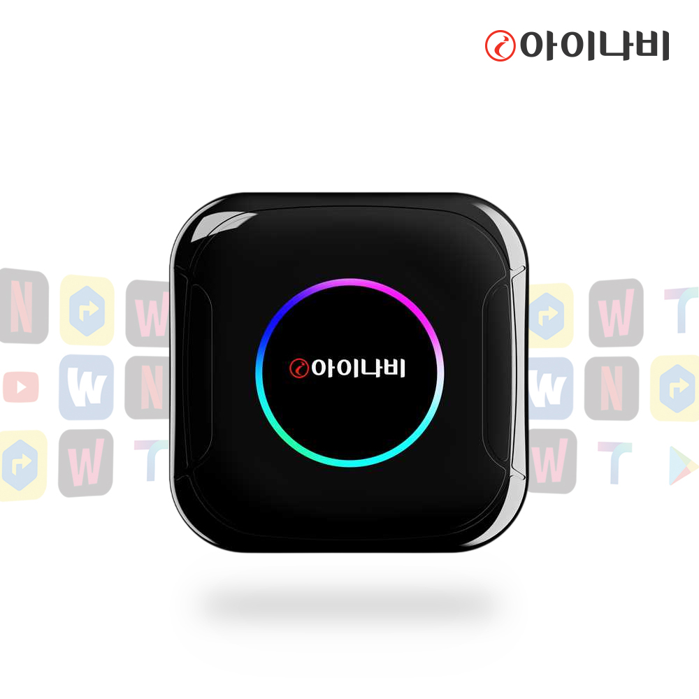 아이나비 카플레이 무선 안드로이드오토 올인원 ios 아이폰 애플 ICP-100 티맵 OTT - 상품 이미지