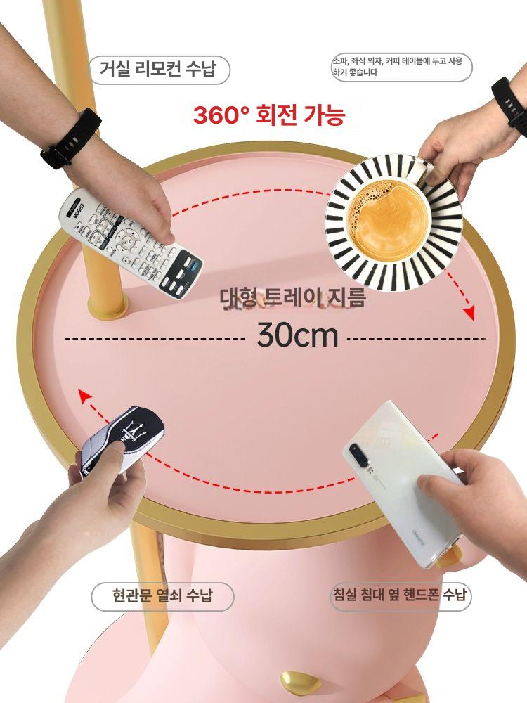 곰돌이 테이블 장스탠드 거실 귀여운 탁자 베어 곰 결혼선물 조명 사이드 캐릭터 소품 - 상세 이미지 5