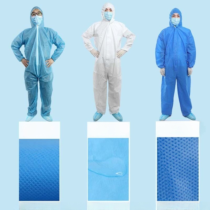 일회용 보호복 원피스 후드 일체형 방수 방진 전신 작업복 부직포 가운 농장 방역 격리 - 상세 이미지 2
