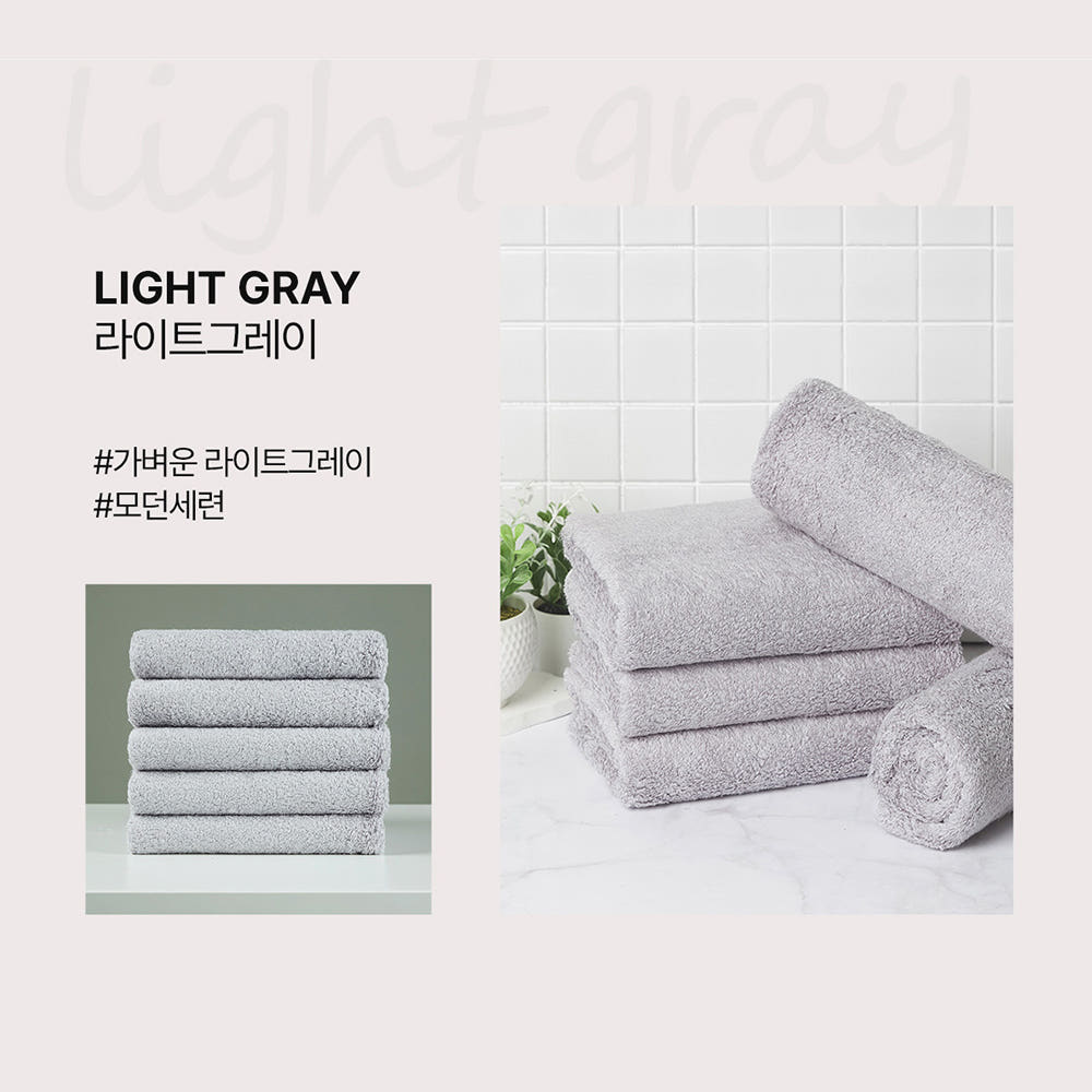 코튼클라우드 에어코튼 40수 코마사 220g 호텔 수건 고중량 타올 선물 10장 세트 - 상세 이미지 3