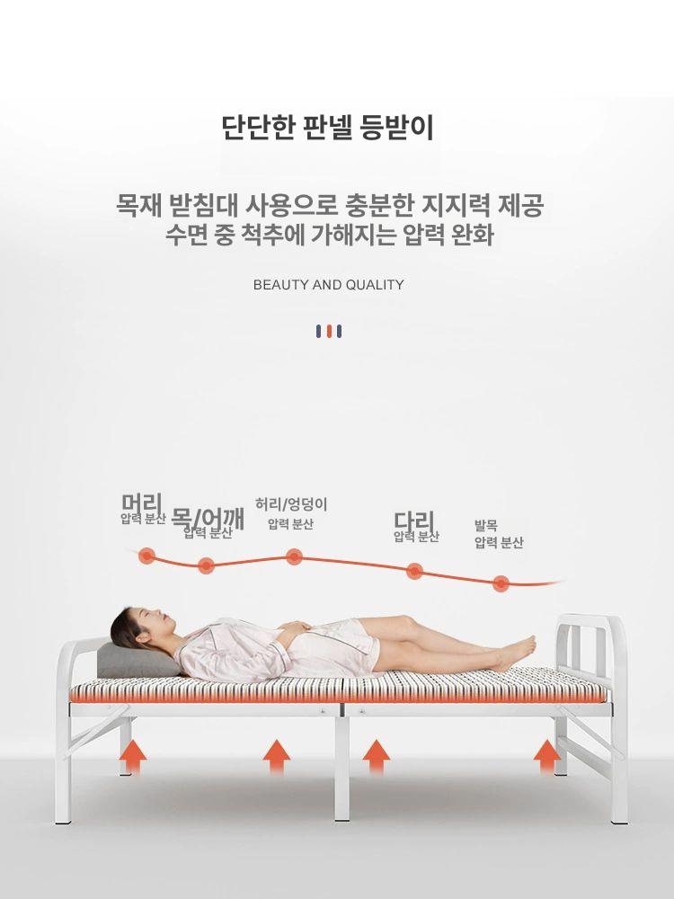 싱글 침대 1인용 고시원 폴딩 간이 베드 멀티 수납형 좁은방 자취 접이식 - 상세 이미지 4