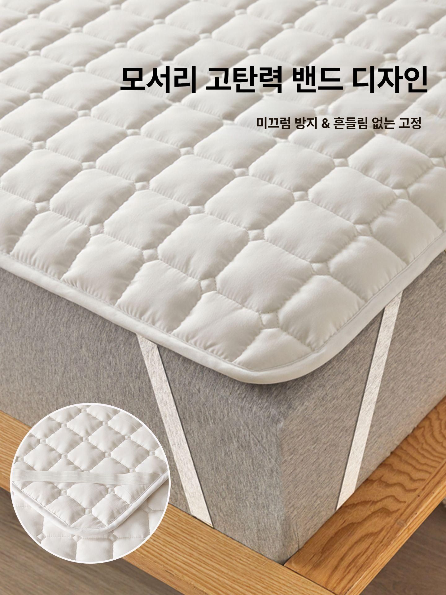 침대 매트 순면 얇고 미끄럼방지 침실 바닥 이불커버 - 상세 이미지 3