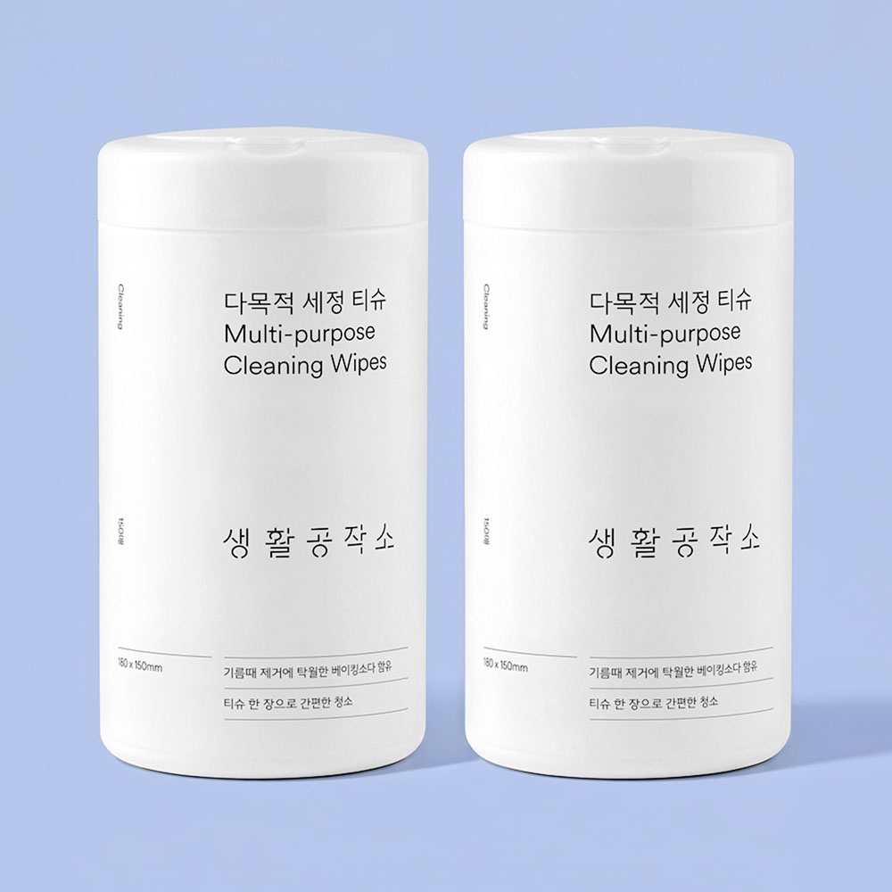 다목적 세정티슈 생활공작소 청소 티슈 주방 소독 세정티슈 활용법