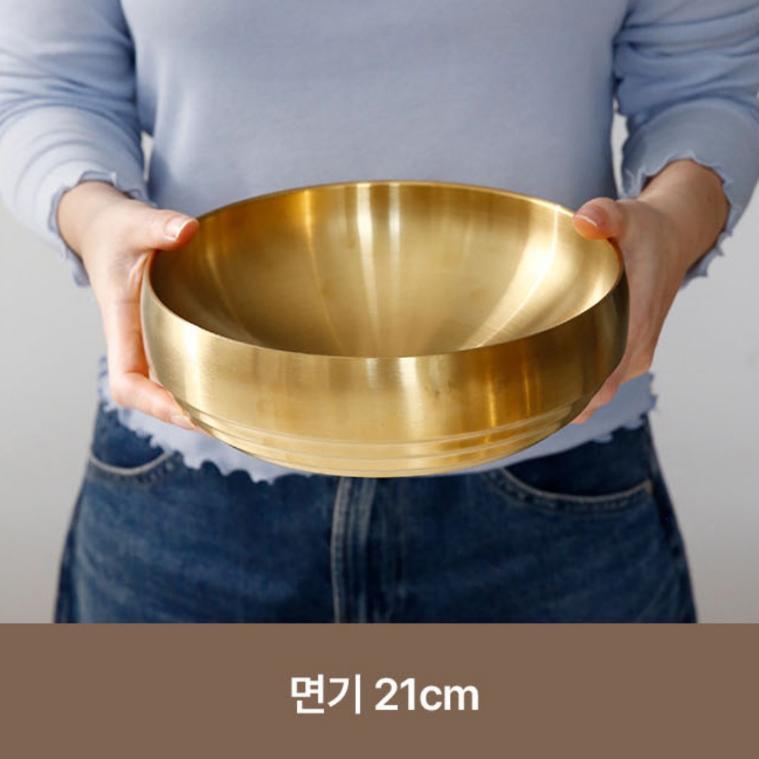티타늄냉면기 콩국수 비빔밥 갈비탕 물회 냉면 그릇 라멘 라면기 우동기 23cm, 이중진공 골드 - 상세 이미지 2