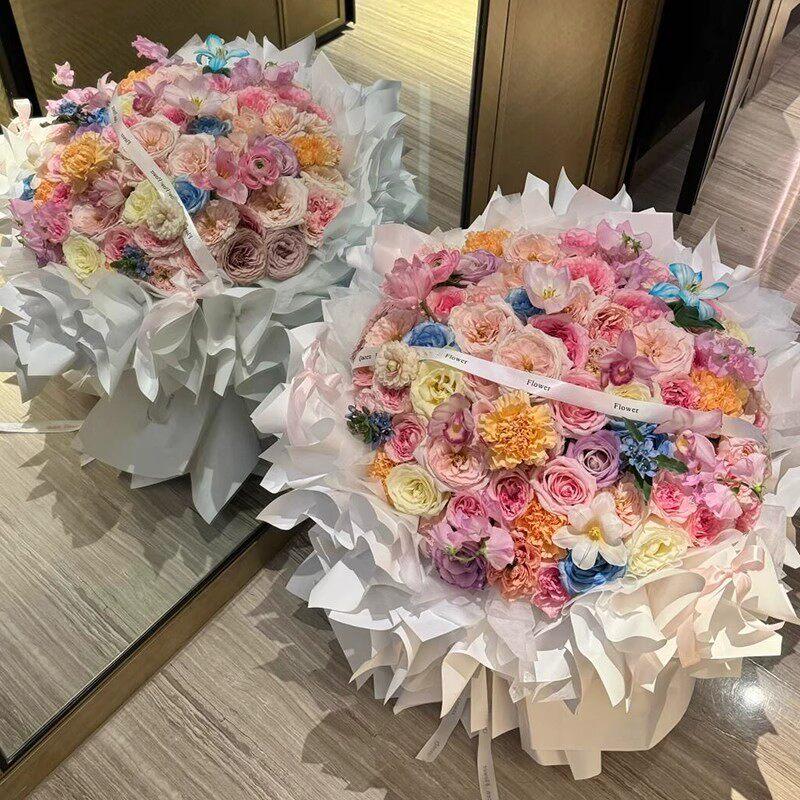 영생화 장미 꽃다발 생일 선물 어머니날 여자친구 발렌타인데이 33송이 광채로운 꽃 그림자 - 상세 이미지 5