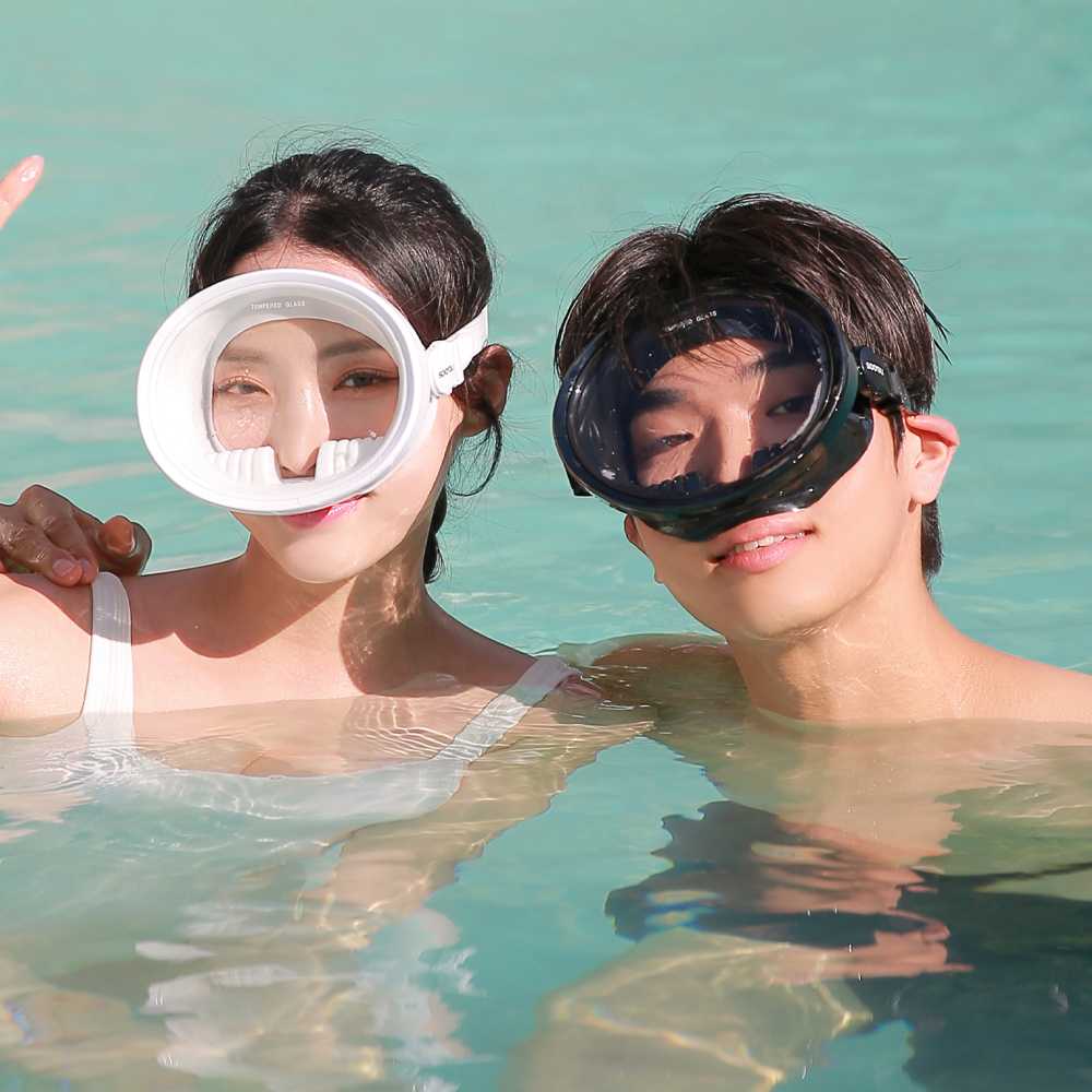 수올리 해녀 마스크 스노쿨링 해루질 물안경 스노클링 프리다이빙 물놀이 장비 - 상품 이미지