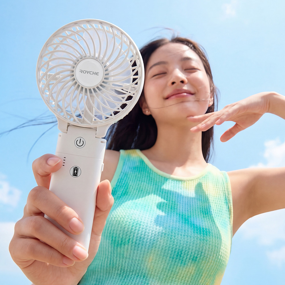 로이체 핸디 손 선풍기 거치대 클립형 폴딩 보조배터리 겸용 RHF-310 이미지 7