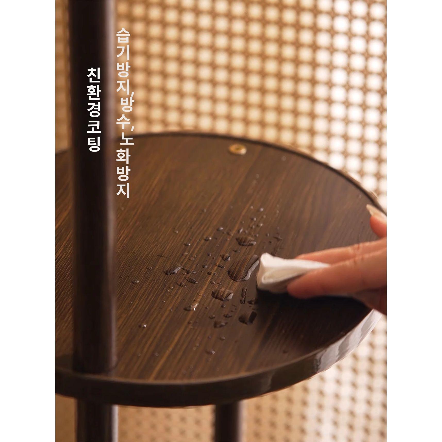분재 받침대 원목 스탠드 우드 화분대 원형 진열 거실 인테리어 클래식 화분받이 - 상세 이미지 2
