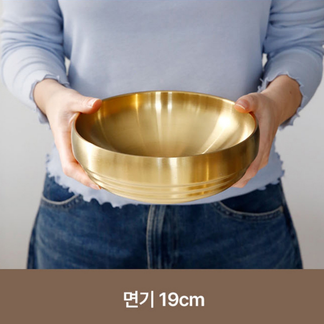 티타늄냉면기 콩국수 비빔밥 갈비탕 물회 냉면 그릇 라멘 라면기 우동기 21cm, 이중진공 골드 이미지 8
