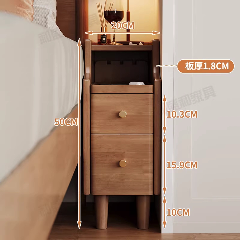 원목 협탁 미니 거실 침대 침실 서랍장 선반 수납장 20cm - 상세 이미지 3