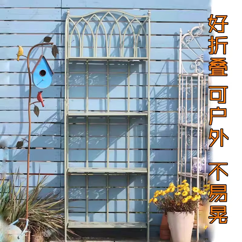 화분 철제 받침대 베란다 진열대 선반 대형 스탠드 랙 미드센추리 화이트 3단 - 상세 이미지 2
