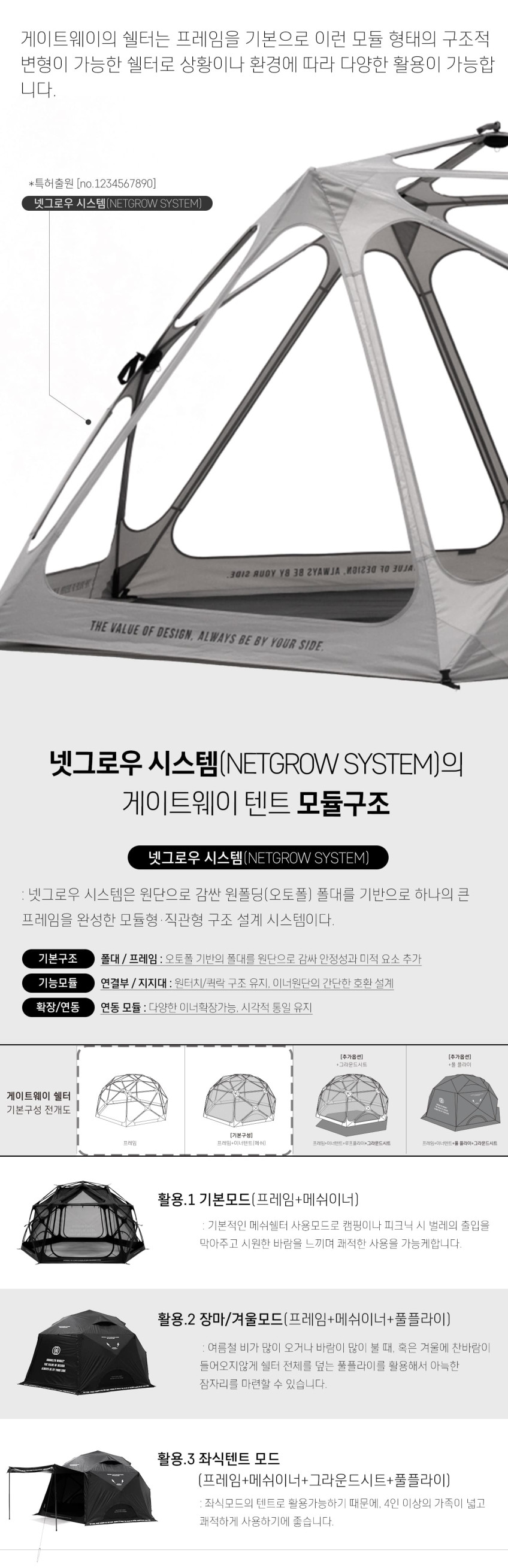 게이트웨이 쉘터 풀세트 (쉘터+풀플라이+그라운드시트) 판매처 상세 정보 이미지 3