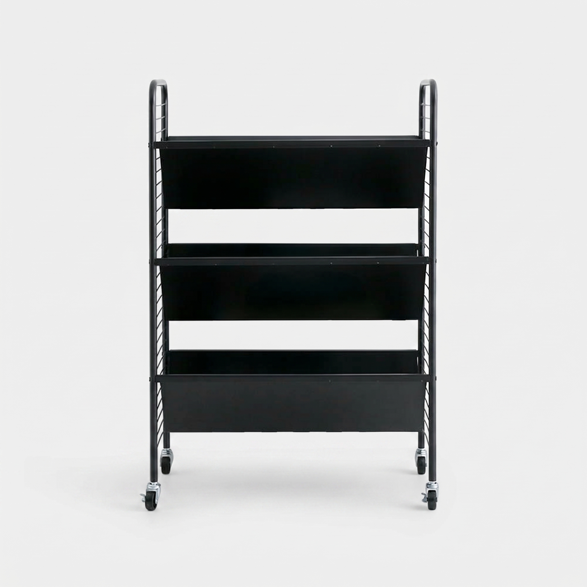 RATNER 책꽂이 트롤리 748x450x1100mm, 3단, 블랙 7460.5491 - 메인 이미지