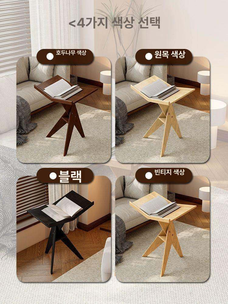 대형책 거치대 북받침 고시 책 책거치대 받침대 우드 독서대 책받침대 호두 스탠딩 카페 - 상세 이미지 4