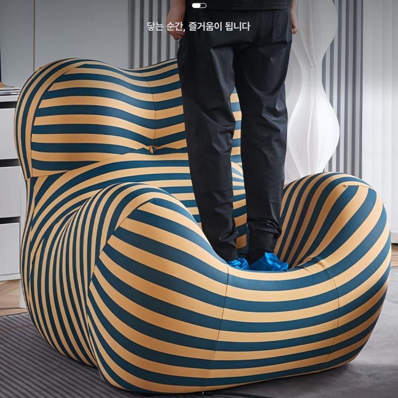 캠핑 빈백의자 대형 쿠션 야외 거실의자 에어소파 비즈 푹신 편안한 라운지체어 - 상세 이미지 4