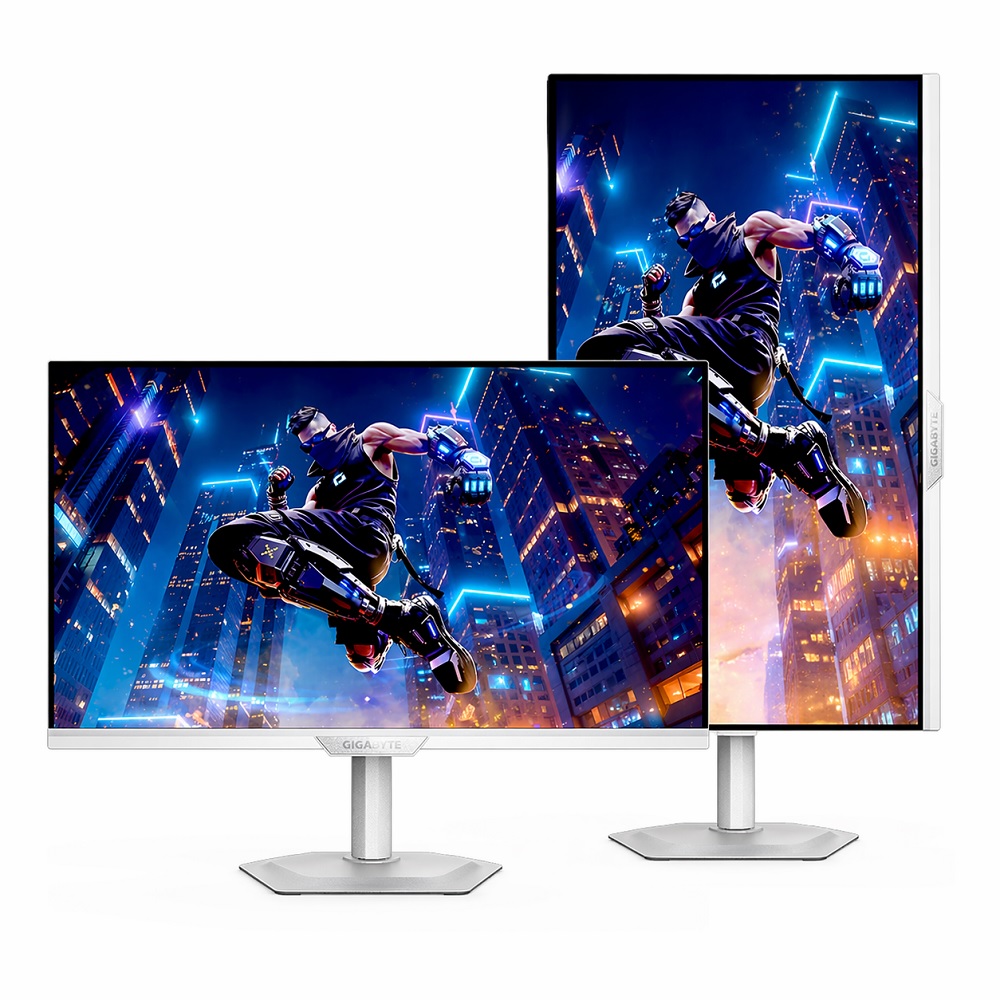 GIGABYTE M27Q2 QD 200Hz ICE HDR KVM 피벗 세로 퀀텀닷 슈퍼스피드 IPS 게이밍 화이트 68cm(27인치) - 상품 이미지