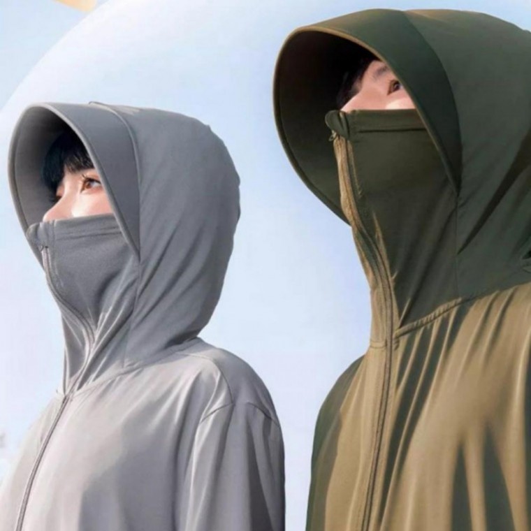 여름 점퍼 햇빛차단 자외선차단 아이스 얇은 스판 집업 - 상품 이미지