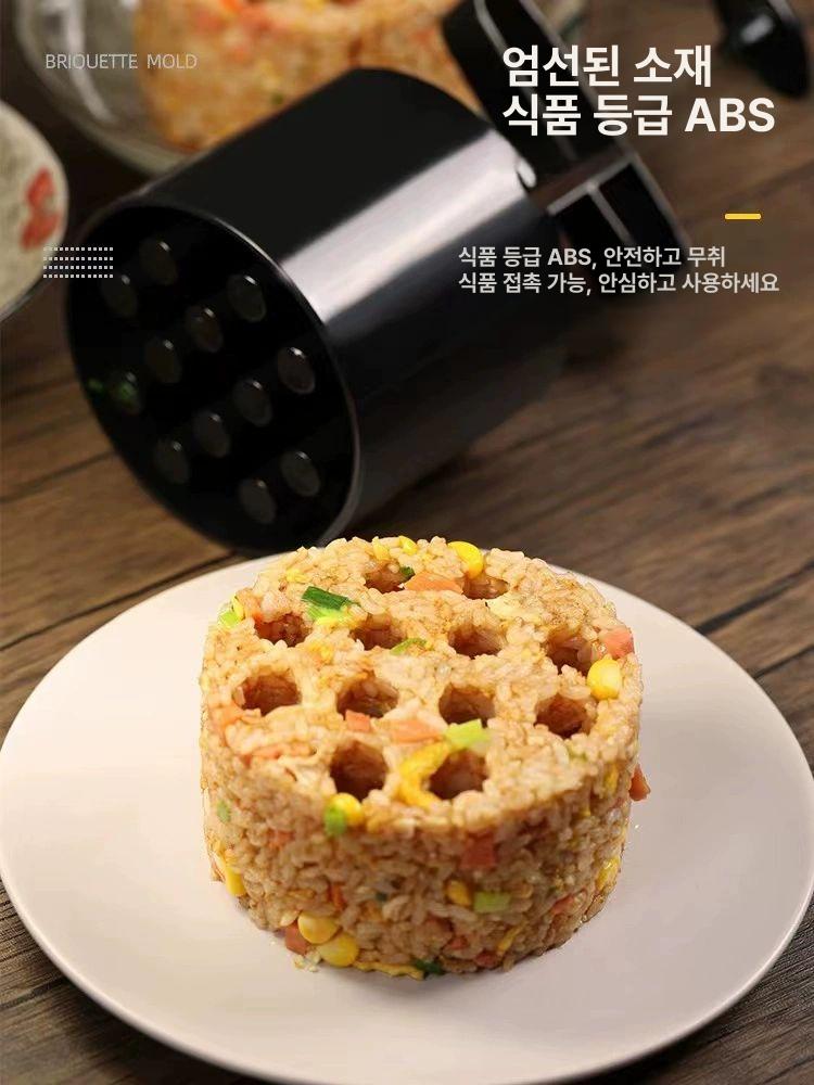 주먹밥 볶음밥틀 스테인리스 연탄모양 라이스몰드 쿠킹틀 원형 밥틀 조리도구 - 상세 이미지 3