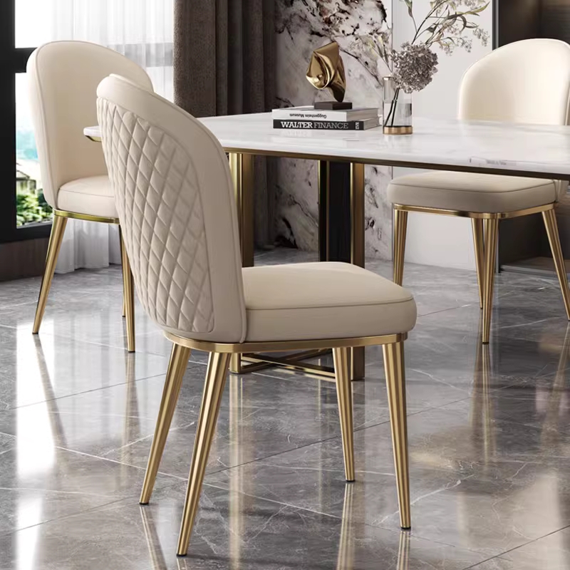 가죽 식탁 의자 카페 디자인 내츄럴 체어 식당 다이닝 아이보리 - 상세 이미지 3
