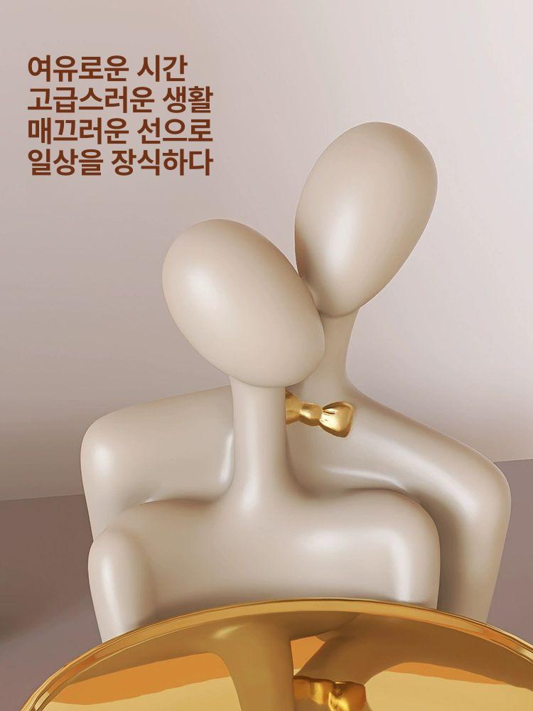 북유럽 현관 입구 거치대 인테리어 차키트레이 수납함 추상 커플 트레이 - 상세 이미지 5