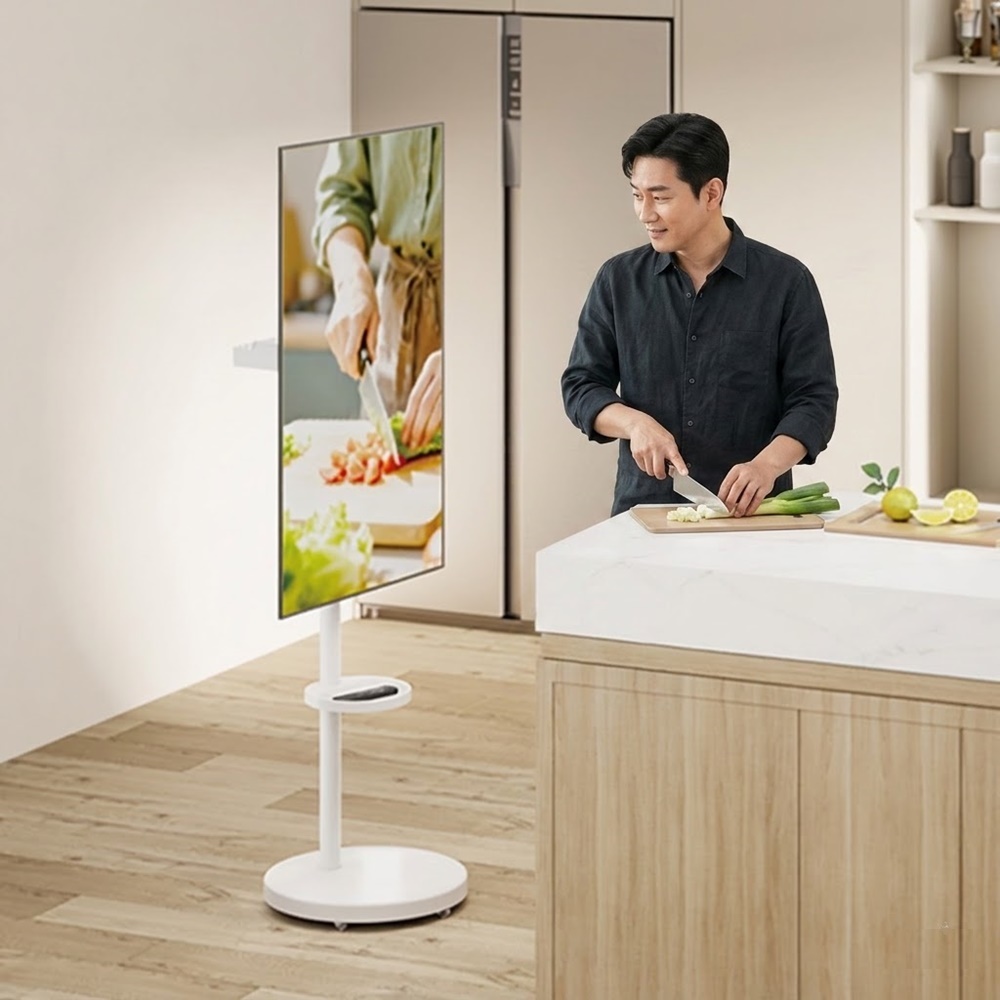 이동식 TV 거치대 삼성 LG 더함 이노스 호환 짭탠바이미 이동형 모니터 스탠드