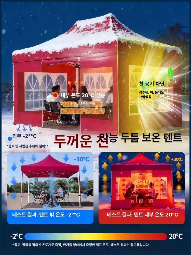 접이식 천막 4면천 자바라 행사용 그늘막 방수 창고 창문 고강도 농막 셸터브릭 - 상세 이미지 2