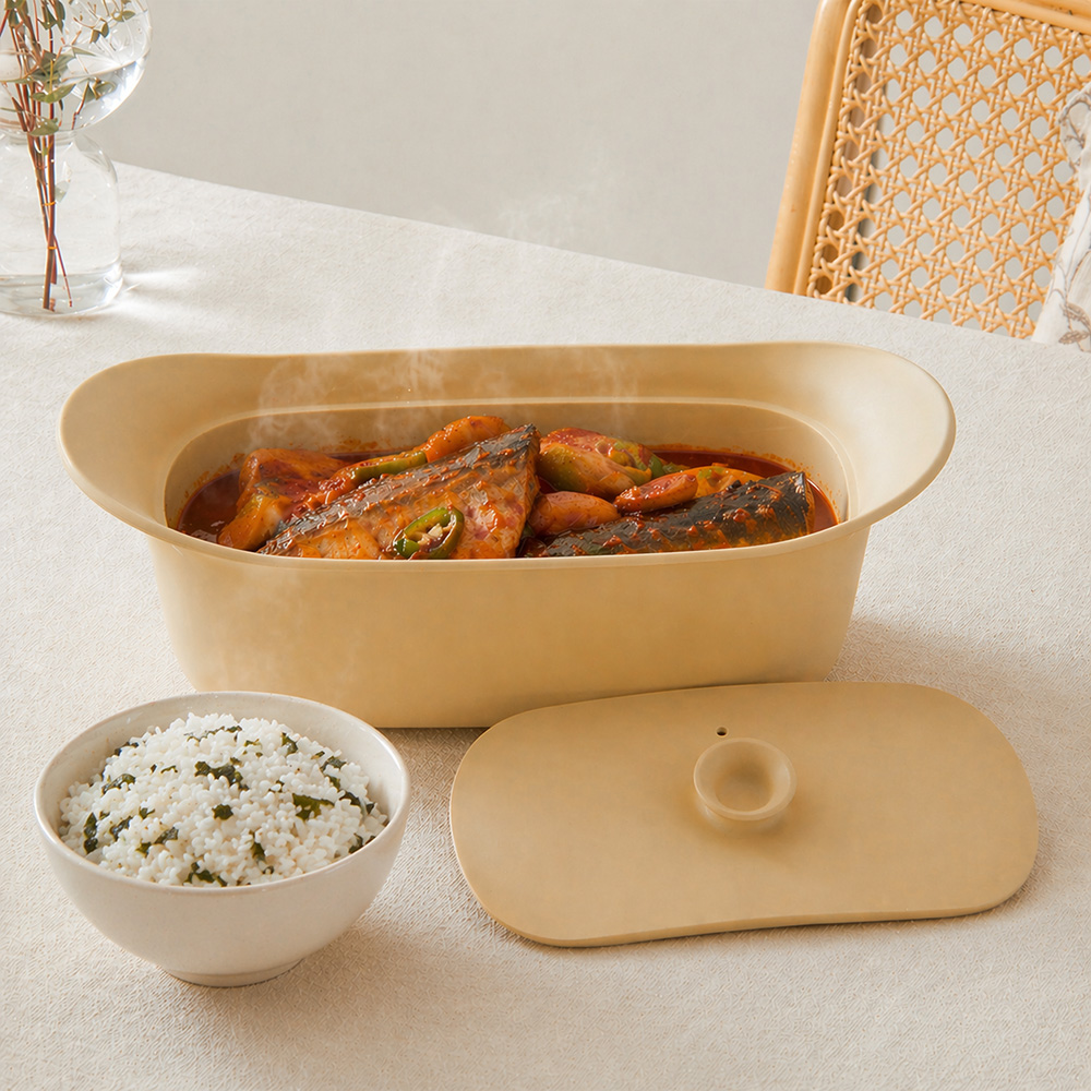 실리프랑 생선찜기 특허 전자레인지용기 실리콘찜기 전자렌지 미세플라스틱제로 버터베이지 이미지 7