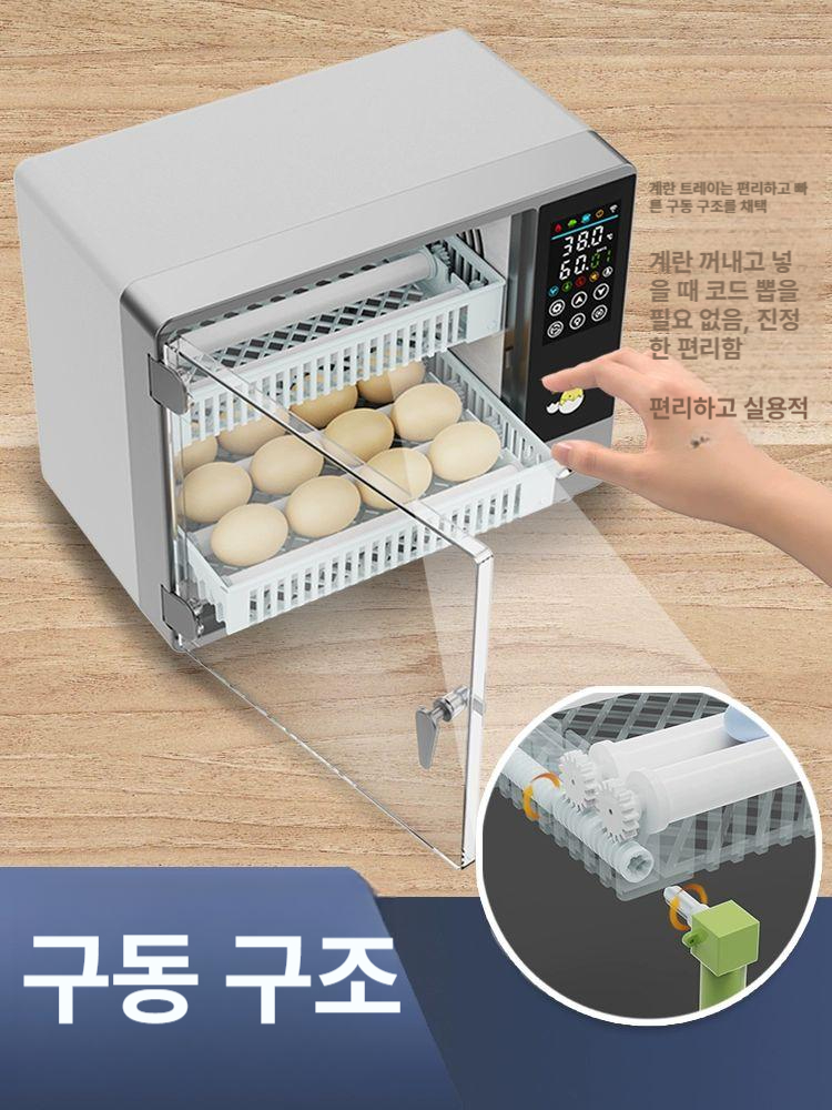 부화기 메추리 오리 유정란 계란 앵무새 닭 거위 대형 조류 달걀 부란기 전란 병아리 부하기 - 상세 이미지 4