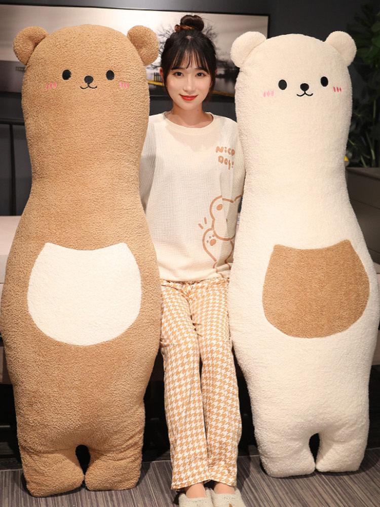 인형 롱쿠션 곰돌이 바디필로우 허그필로우 안아베개 대형 긴베개 애착인형 - 상세 이미지 3