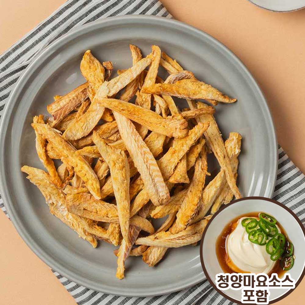 [새우앤먹태] 바삭한 먹태 3봉 10봉 (청양마요소스 포함) 술안주 맥주안주 간식 - 상품 이미지