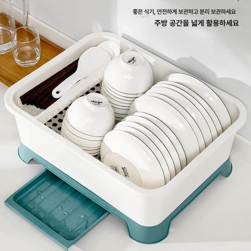 주방 건조대 식기 그릇 싱크대용 설거지 수납함 컵받침 스테인리스 확장 - 상세 이미지 2