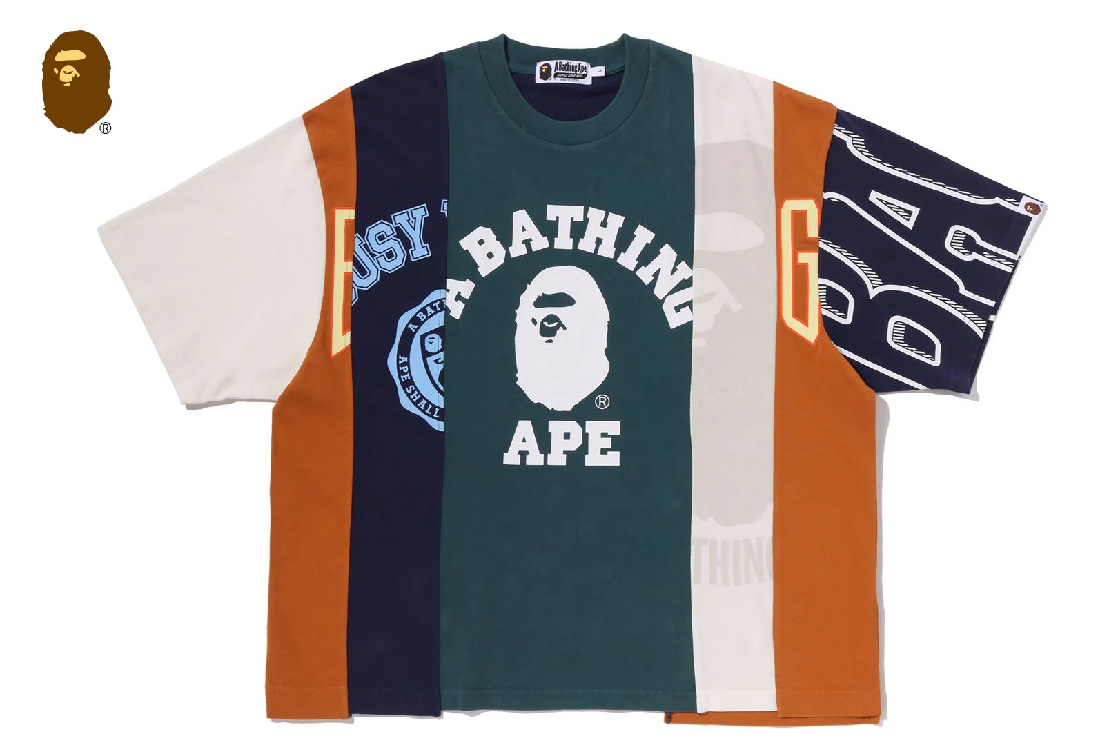 베이프 반팔티 UPCYCLED MULTI LOGO CROPPED FIT TEE 1M30-109-318 - 상세 이미지 2