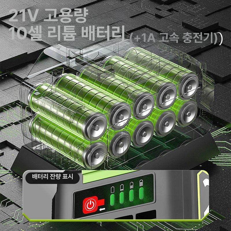 자동 구리스 주입기 오일 전동 업소용 표준 + 배터리 1개 충전기 1개 - 상세 이미지 2