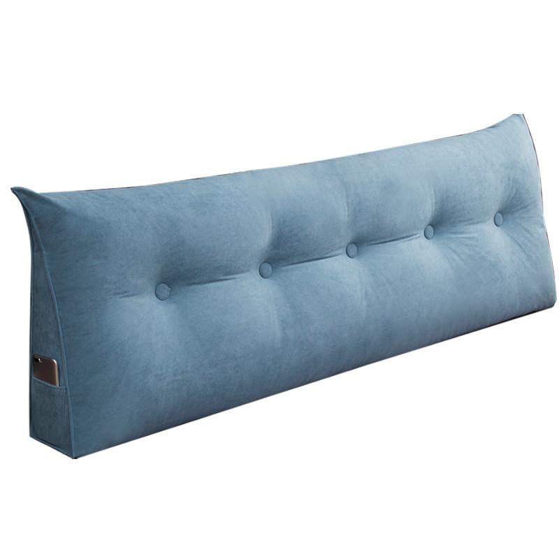 침대 등받이 쿠션 삼각 솜포함 대형 헤드 나니그레이 A 180x높이 50x두께 20cm 6 버튼 - 상품 이미지