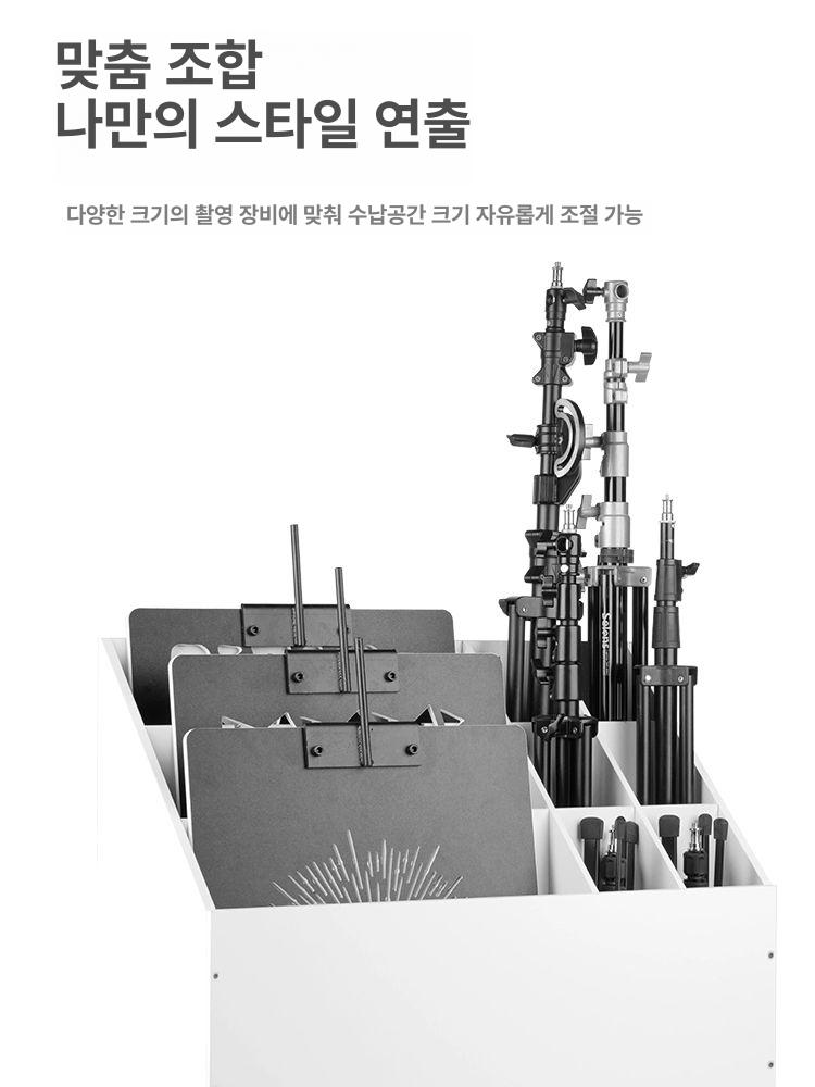이동식 수납함 스튜디오 18칸 포토박스 배경지 캐비넷 다칸형 - 상세 이미지 5