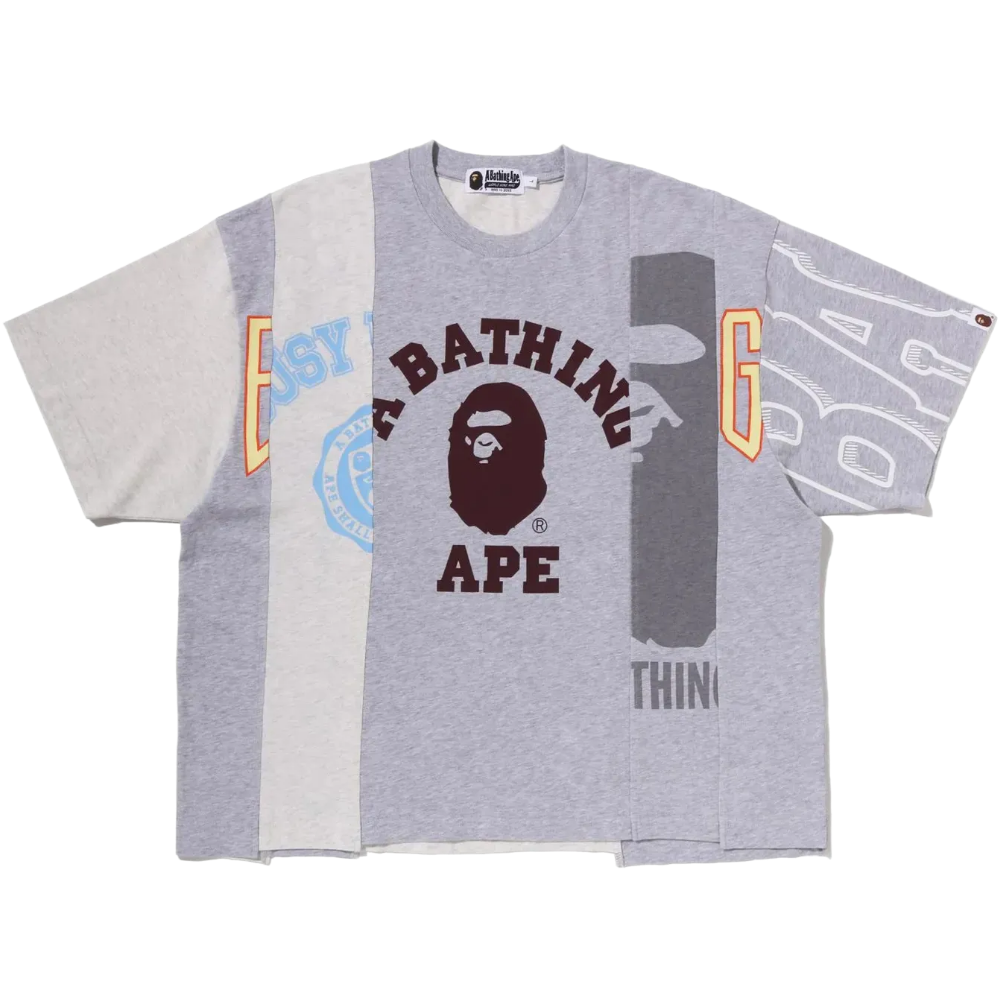 베이프 반팔티 UPCYCLED MULTI LOGO CROPPED FIT TEE 1M30-109-318 - 상품 이미지
