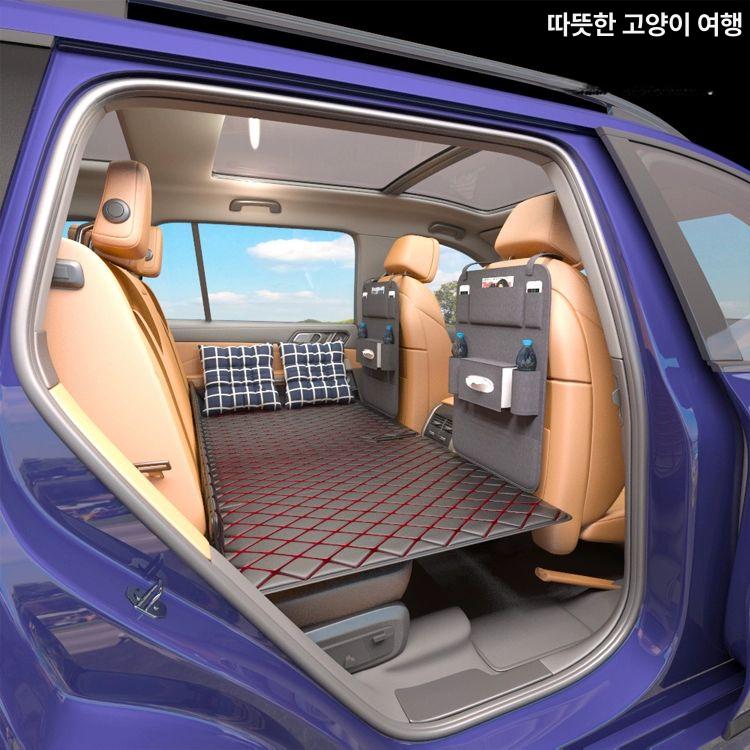차량용 매트리스 접이식 차박 침대 폴딩 뒷자리 패드 에어 여행 캠핑 매트 - 상세 이미지 4