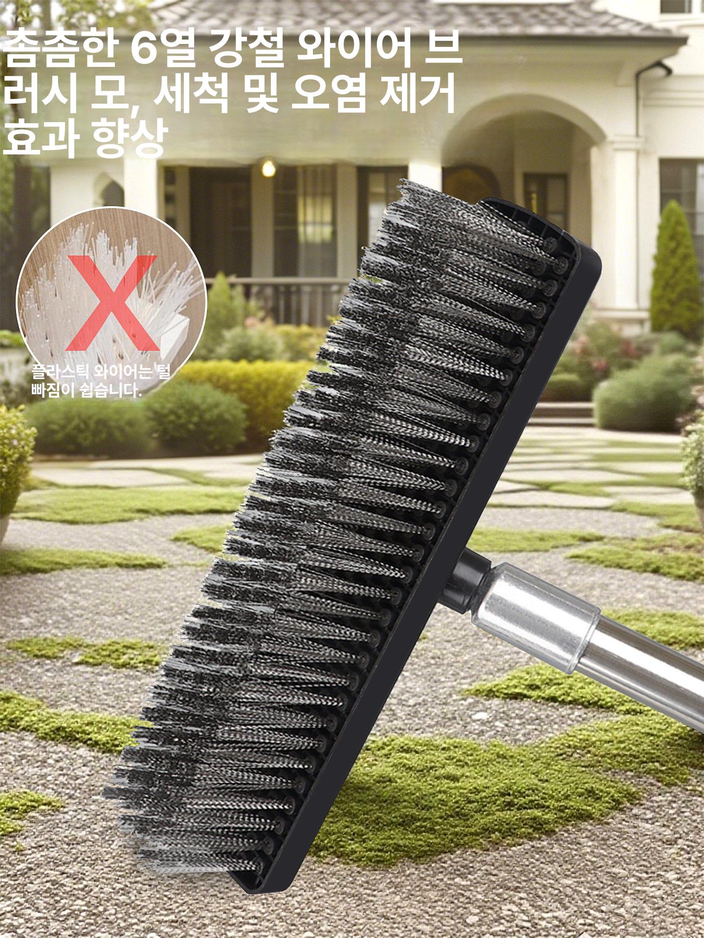 바닥 브러시 청소용솔 밀대 스크럽 철브러쉬 녹제거 학교청소 대걸레 클리닝 - 상세 이미지 2