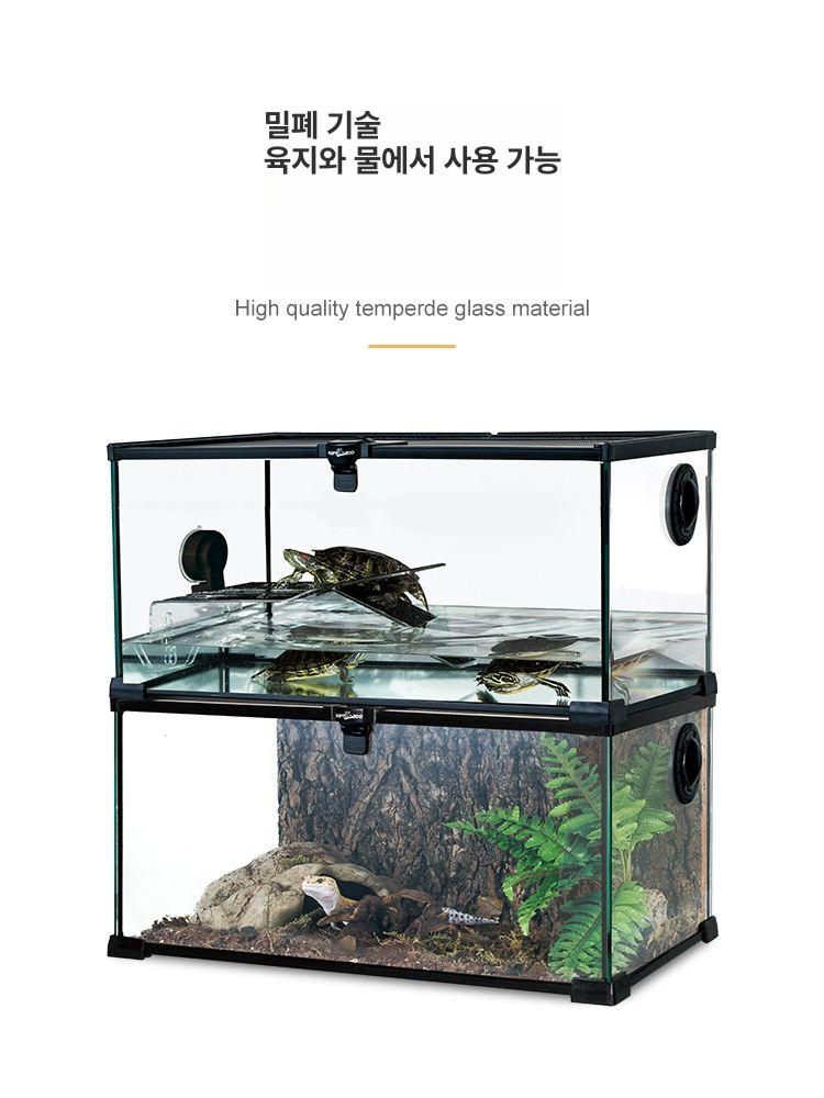 도마뱀 케이지 파충류 은신처 투명 레오파드 게코 대형 크레스티드 아크릴 - 상세 이미지 4