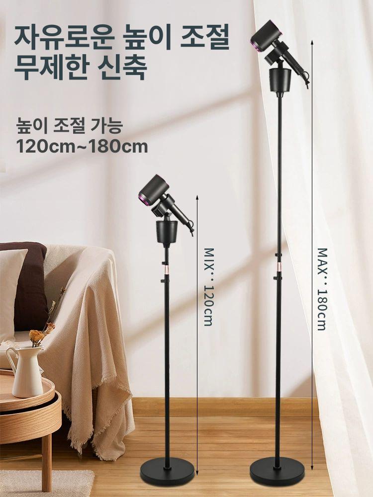 자동회전 거치대 헤어드라이기 역방향 스테인리스 홀더 화장실 선반 고정형 욕실 - 상세 이미지 3