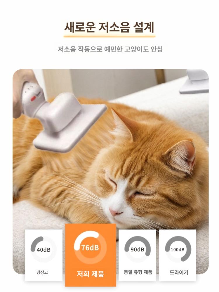 고양이털 청소기 빗 털갈이 제거 장모 단모 청소용품 슬리커 장갑 강아지털청소기 털 흡입기 - 상세 이미지 3