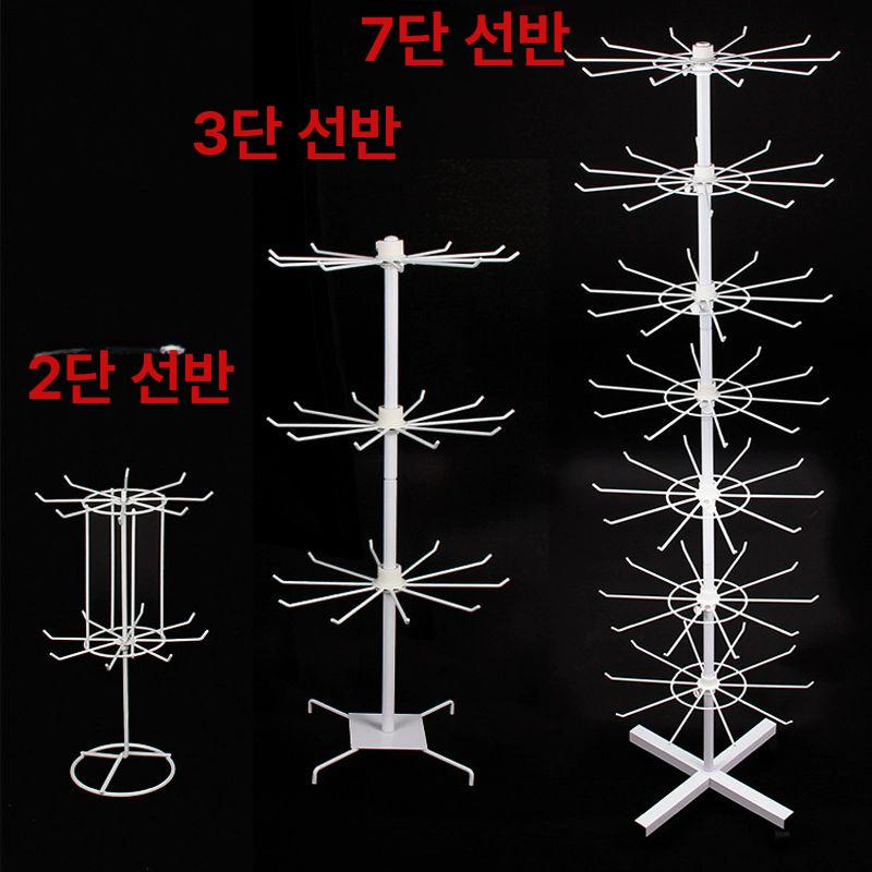 회전 진열대 거치대 블랙 두꺼운 이동식 2단 인형 3단 두꺼운 블랙 높이 72cm 간격 조절 - 상세 이미지 2