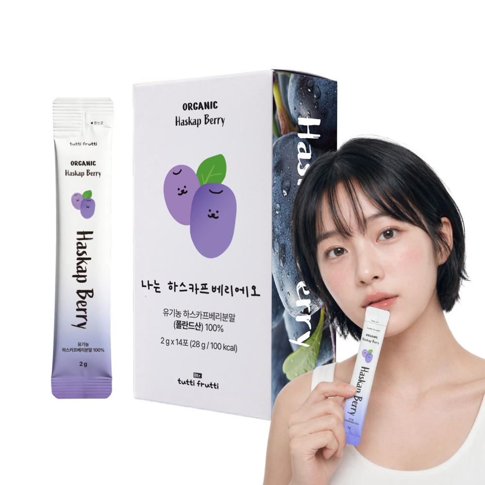뚜띠프루티 하스카프베리 유기농 동결건조 스틱 분말 100% 폴란드산 14포, 1개 - 상품 이미지