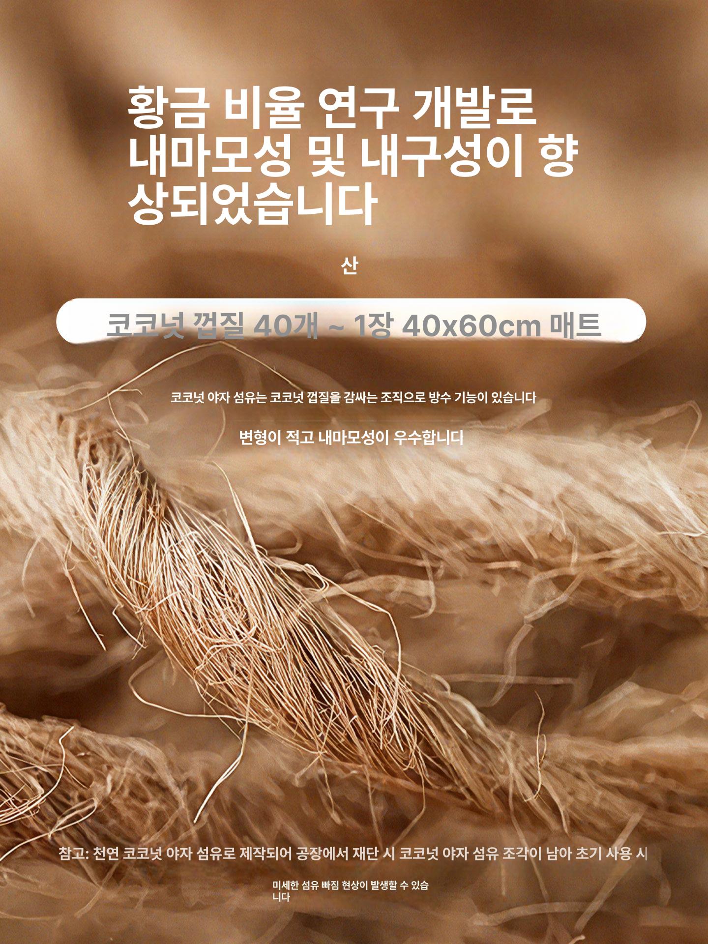 현관 발매트 야자섬유 러그 매트 무늬 입구 코코넛 도어매트 실외용 - 상세 이미지 3