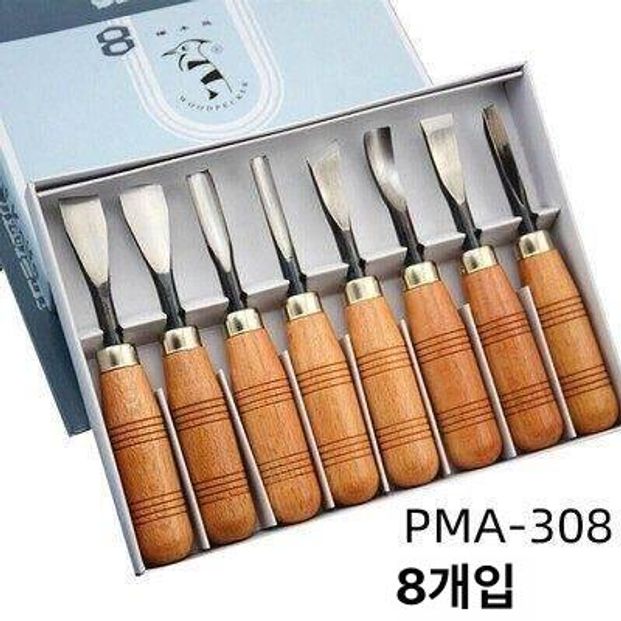 카빙 세트 우드카빙 목공구 트리밍 선반 공구 목공예 조각칼 끌 전문가용 치즐 나이프 - 상세 이미지 4