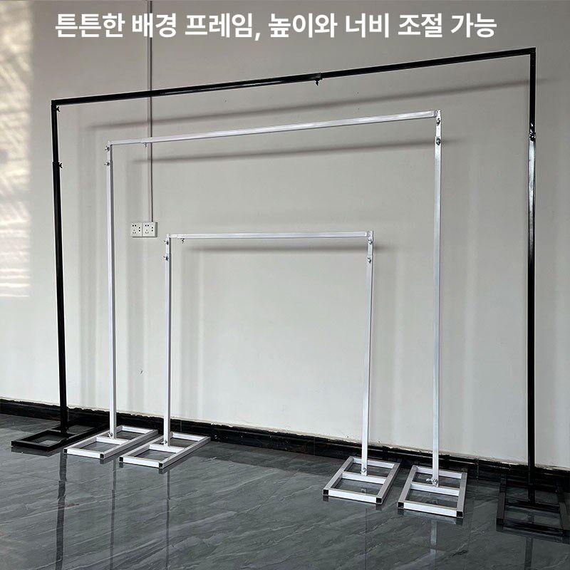 결혼식 아치 웨딩 프레임 포토존 사각 꽃걸이 파티룸 가든데코 플라워스탠드 - 상세 이미지 5