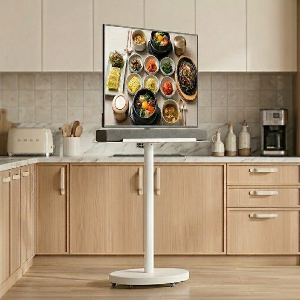 이동식 TV 거치대 삼성 LG 더함 이노스 호환 짭탠바이미 이동형 모니터 스탠드 - 상세 이미지 5