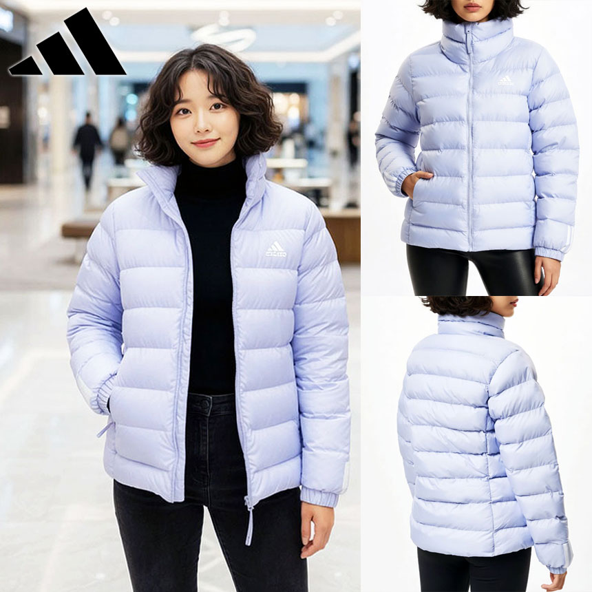 [오늘출발] 아디다스 삼선 스미드 웨이트 여성 경량 푸퍼 패딩 자켓 바이올렛, M 제품 이미지